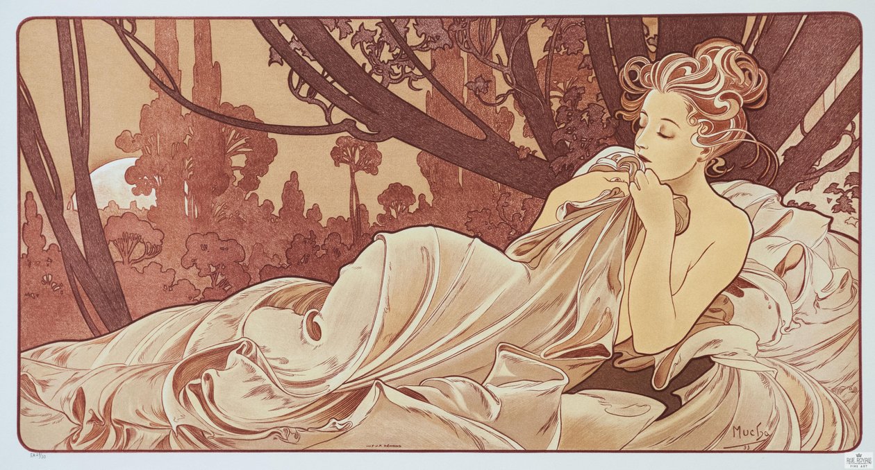 Skymning, 1899. av Alphonse Mucha