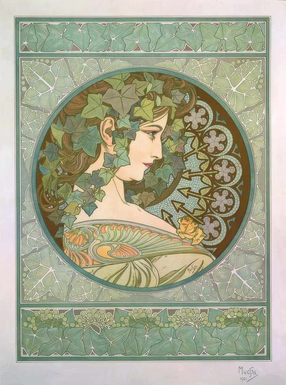 murgröna av Alphonse Mucha