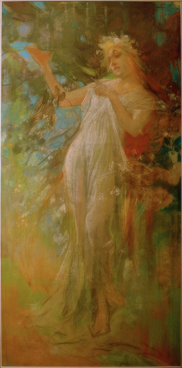 Våren av Alphonse Mucha