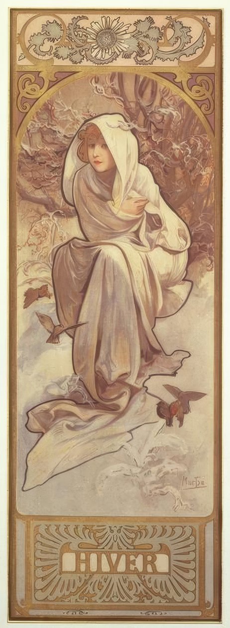 Vinter av Alphonse Mucha