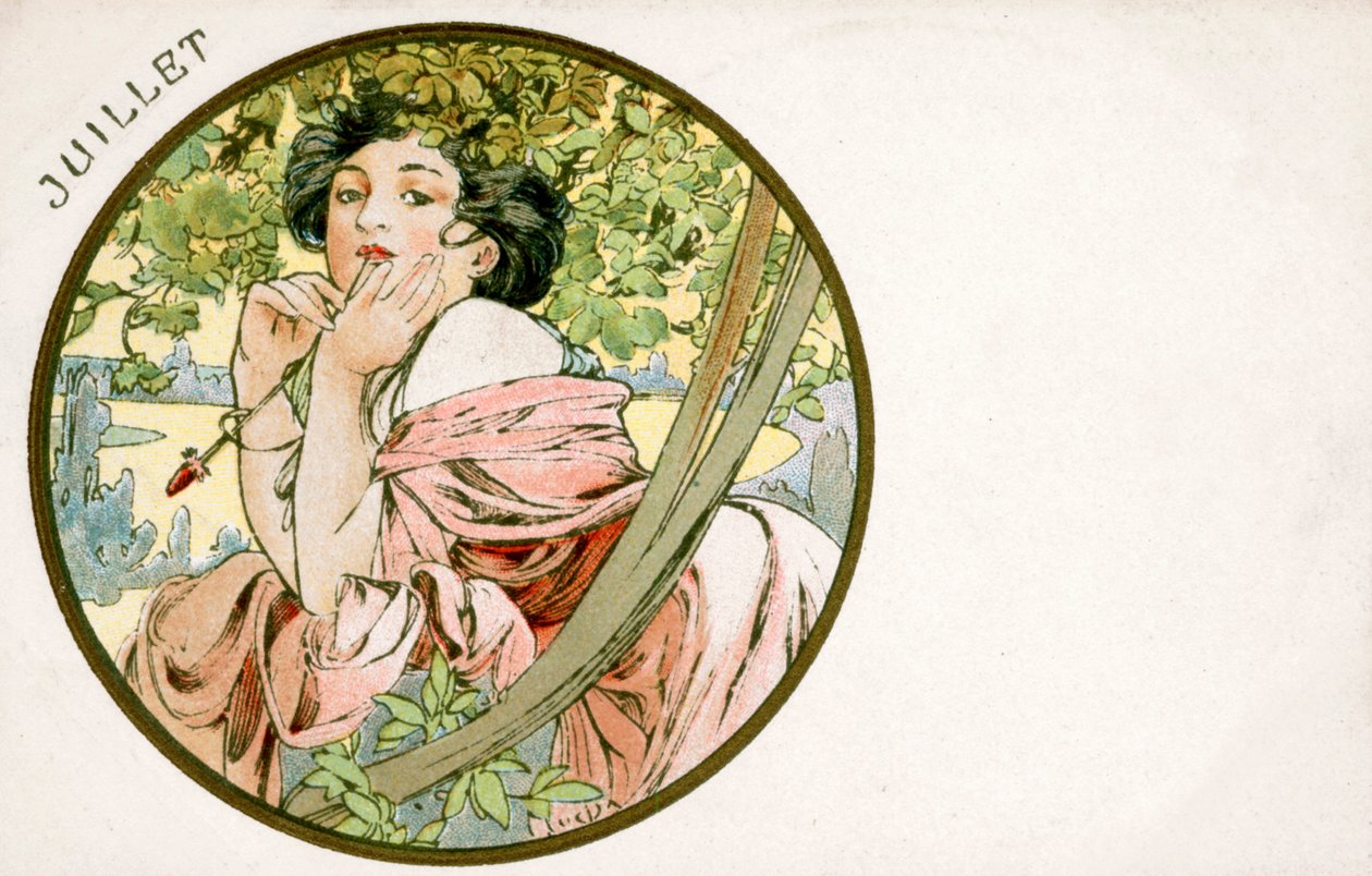 "Juli", 1900 av Alphonse Mucha