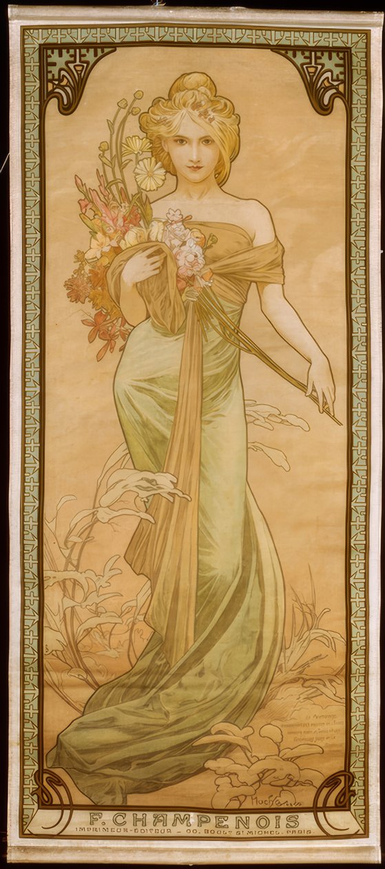 Vår av Alphonse Mucha