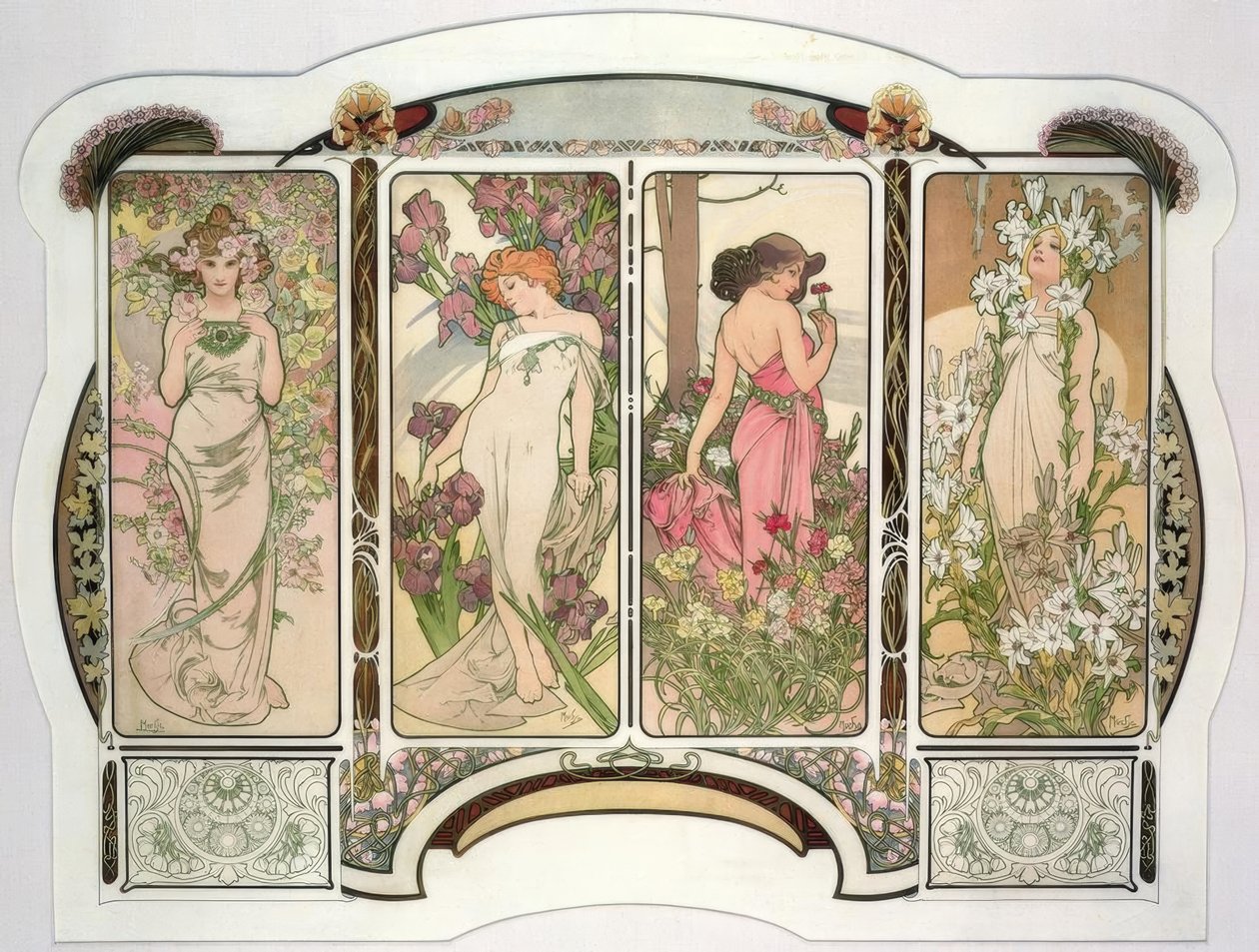 Blommor av Alphonse Mucha