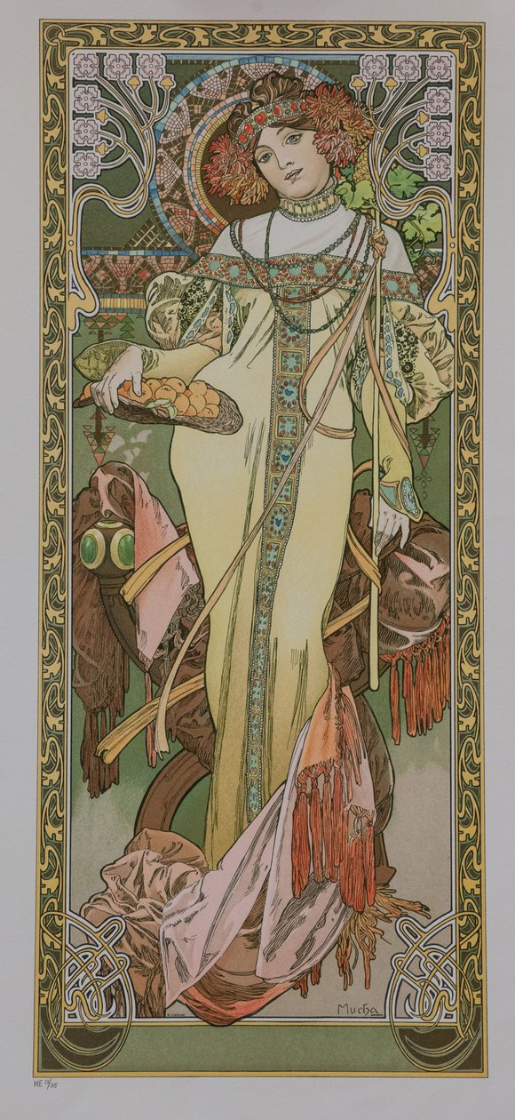 De fyra årstiderna: Hösten, 1900. av Alphonse Mucha