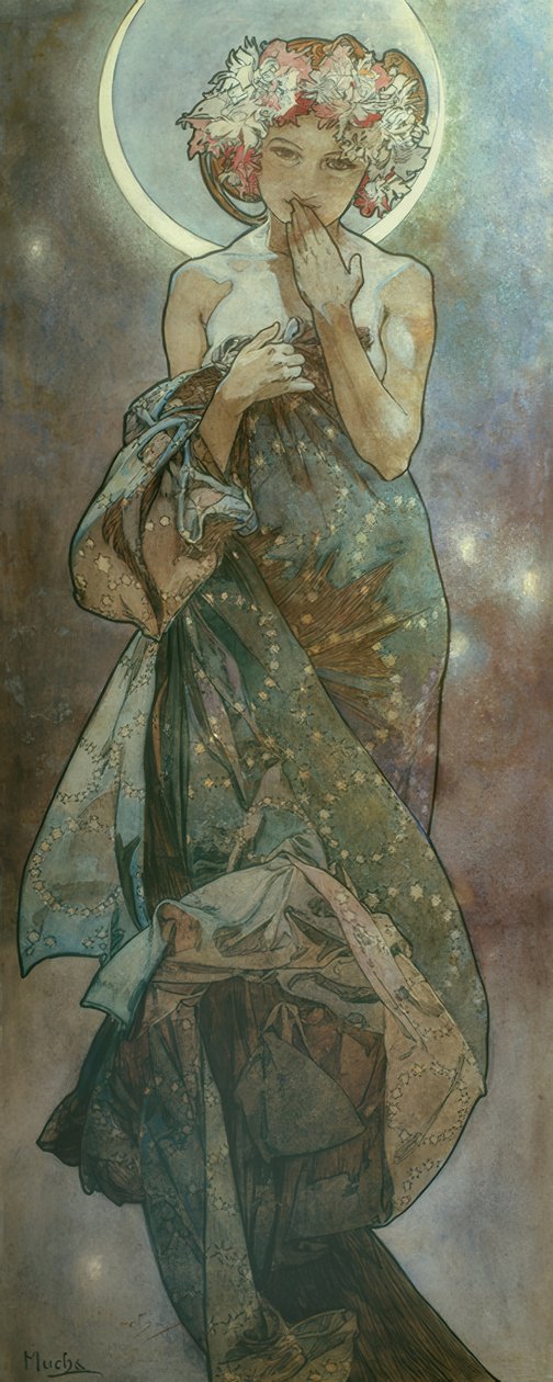 Månsken av Alphonse Mucha