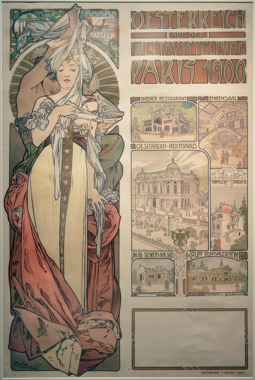 Österrike på världsutställningen i Paris 1900 av Alphonse Mucha