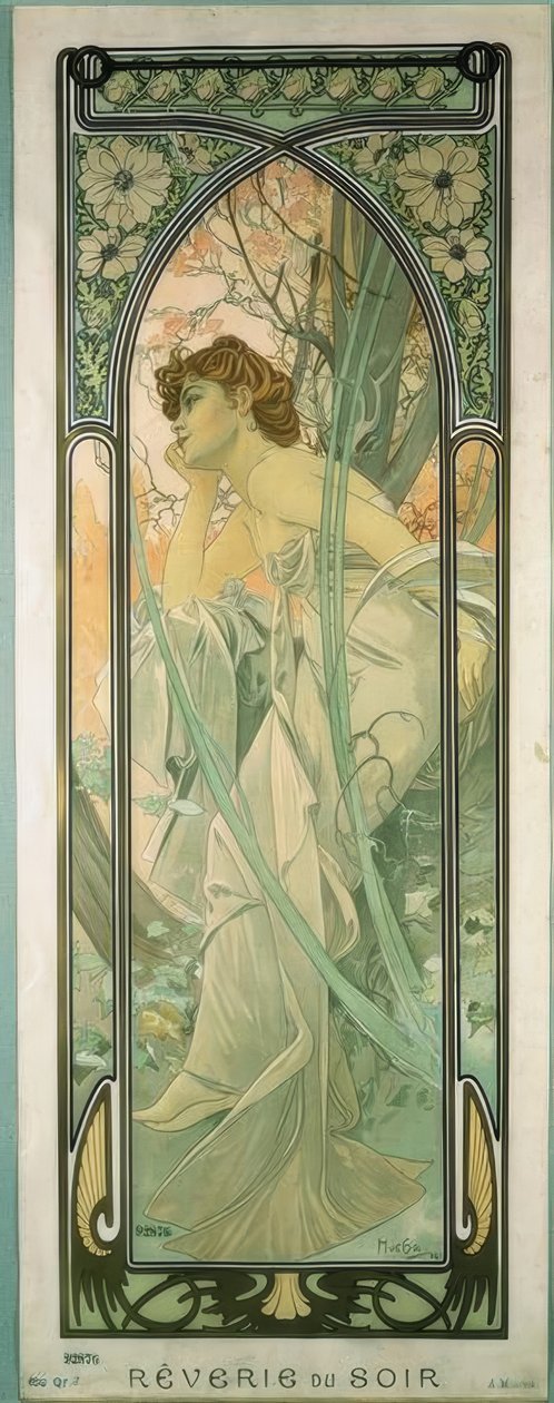 Kvällsreverie av Alphonse Mucha