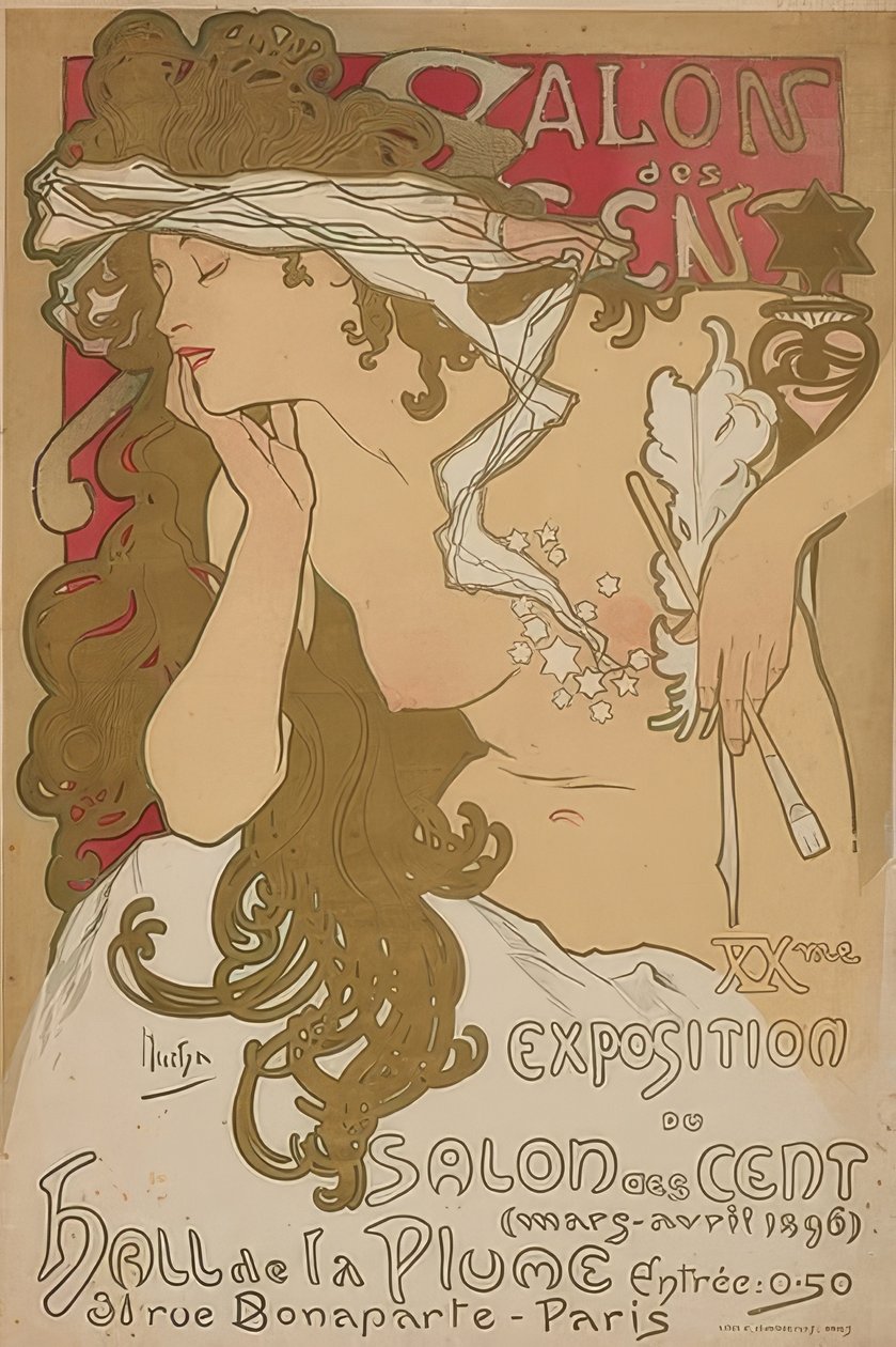 Salong / des / cent. Frankrike, Paris, 1896 av Alphonse Mucha