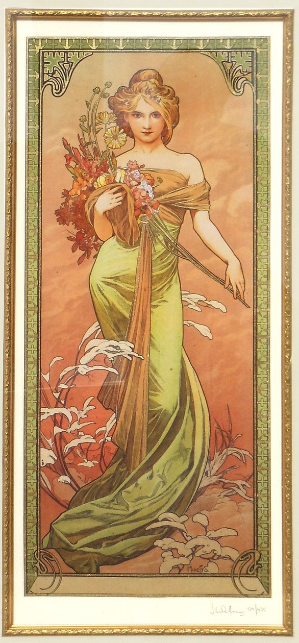 Spring från serien Les Saisons av Alphonse Mucha