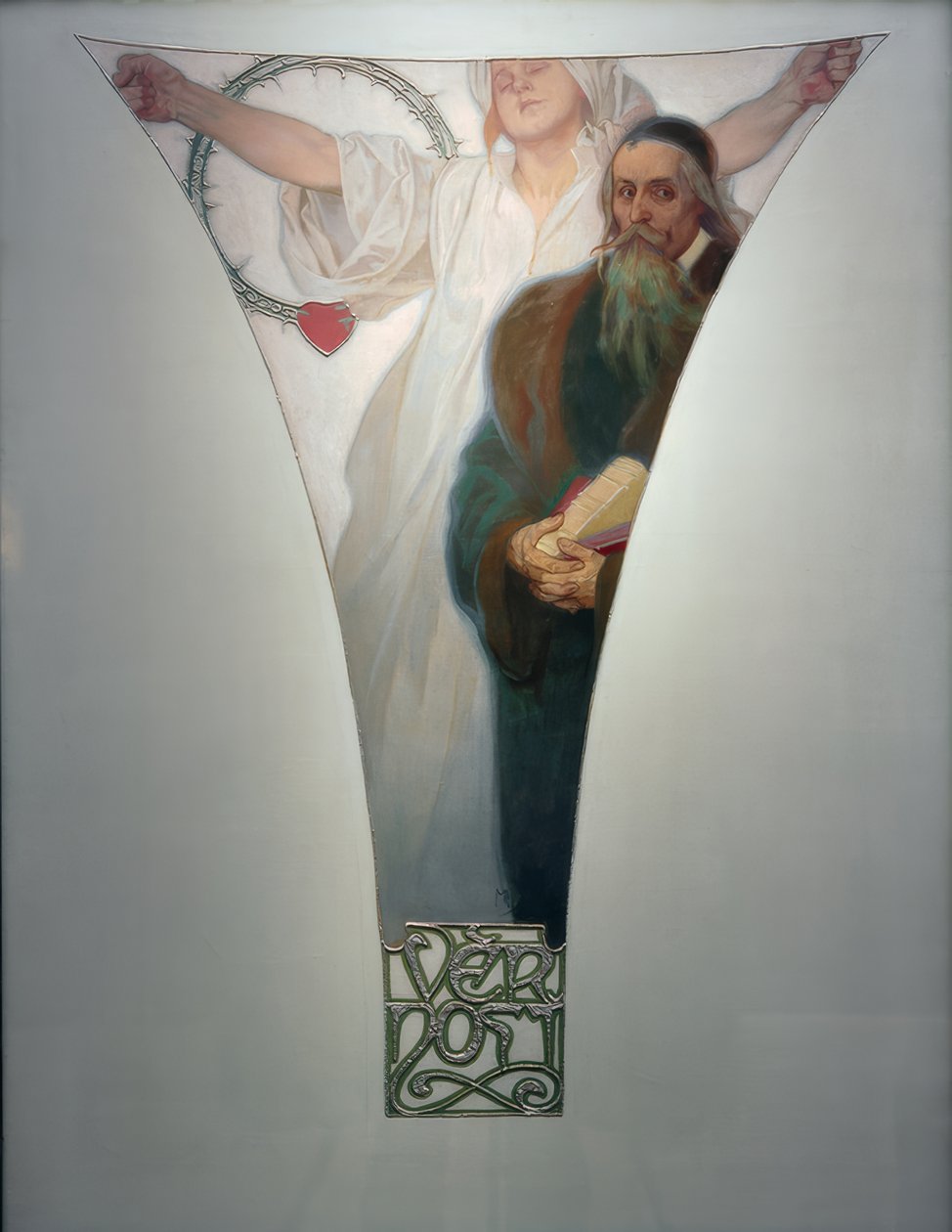 Treue - J.A.Komensky av Alphonse Mucha