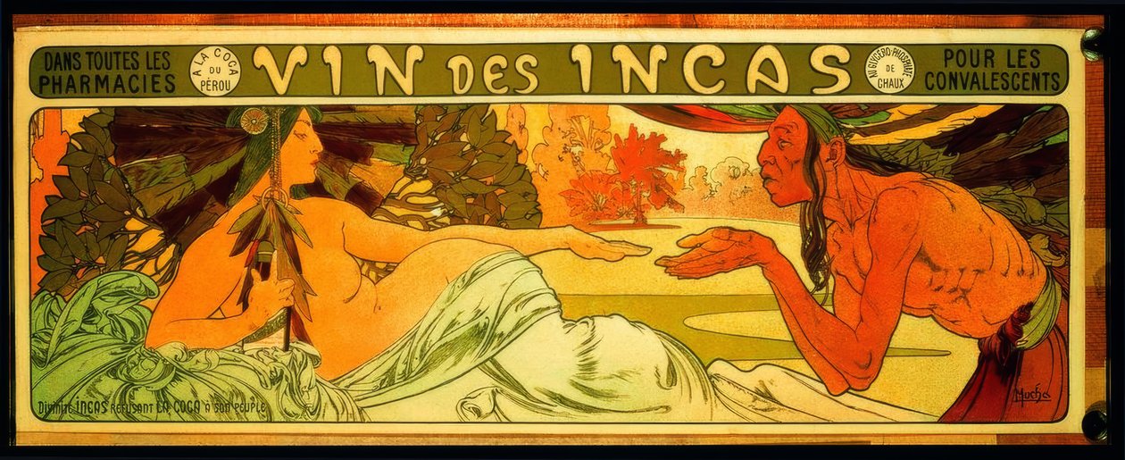 Inkavin (..) för konvalescent av Alphonse Mucha