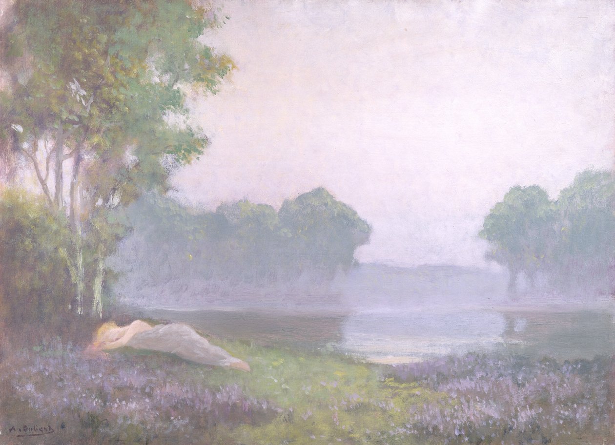 Sova i ljungen, morgon, 1935 av Alphonse Osbert