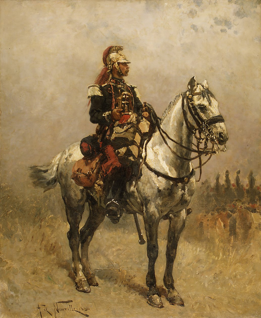 En kavallerist, 1884. av Alphonse de Neuville