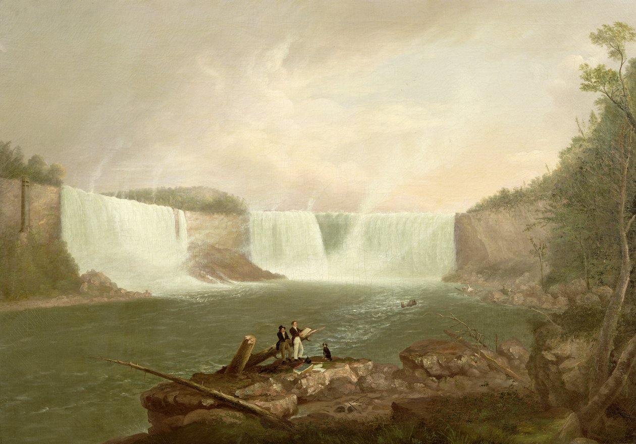 Niagara: The American Falls, ca 1821 av Alvan Fisher