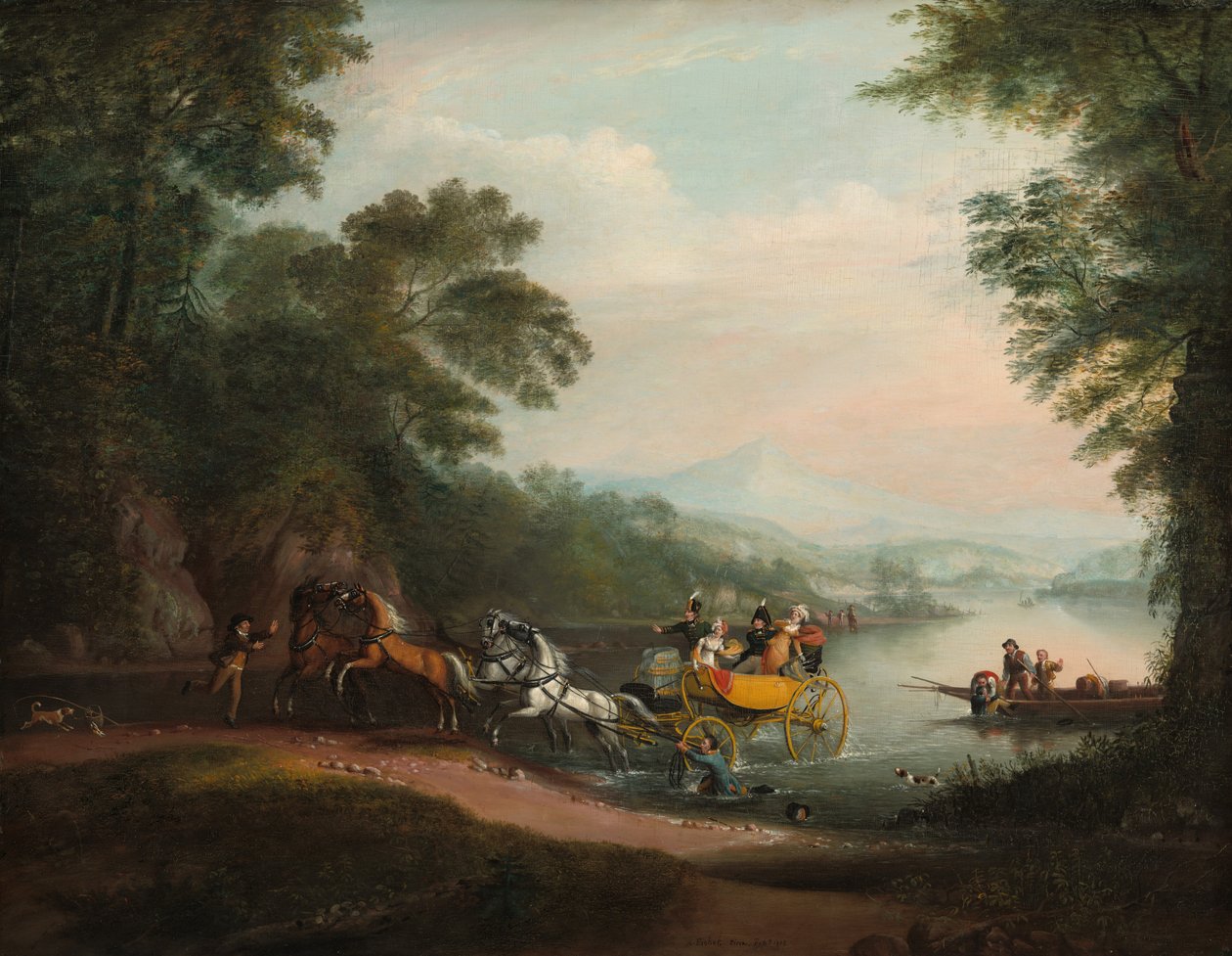 Olycka på Ford, 1818. av Alvan Fisher