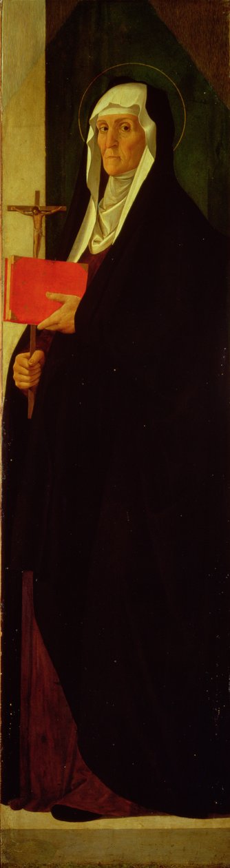 Den heliga Klara, ca 1485-90 (tempera på panel) av Alvise Vivarini