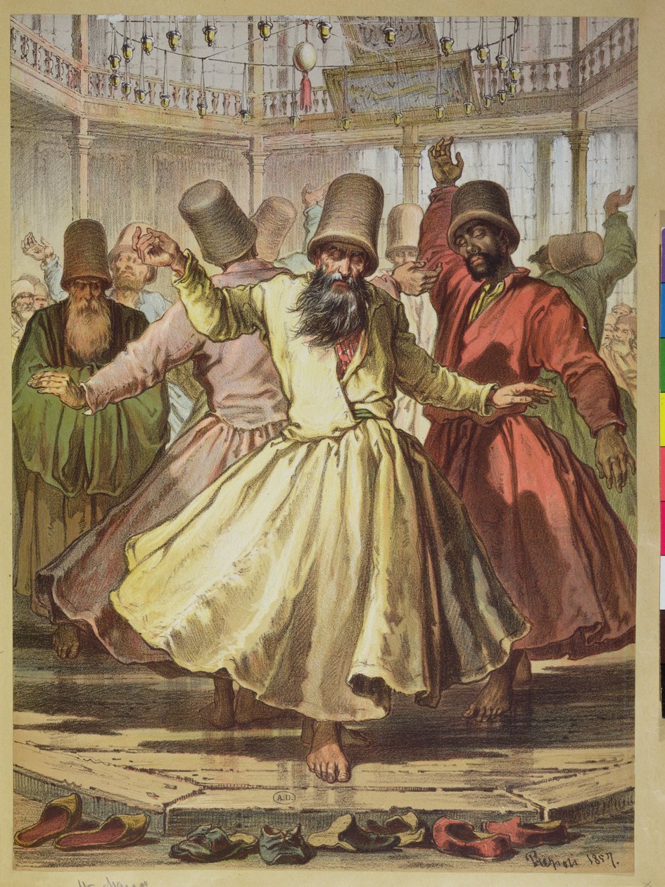 Dansande dervischer, 1857 av Amadeo Preziosi