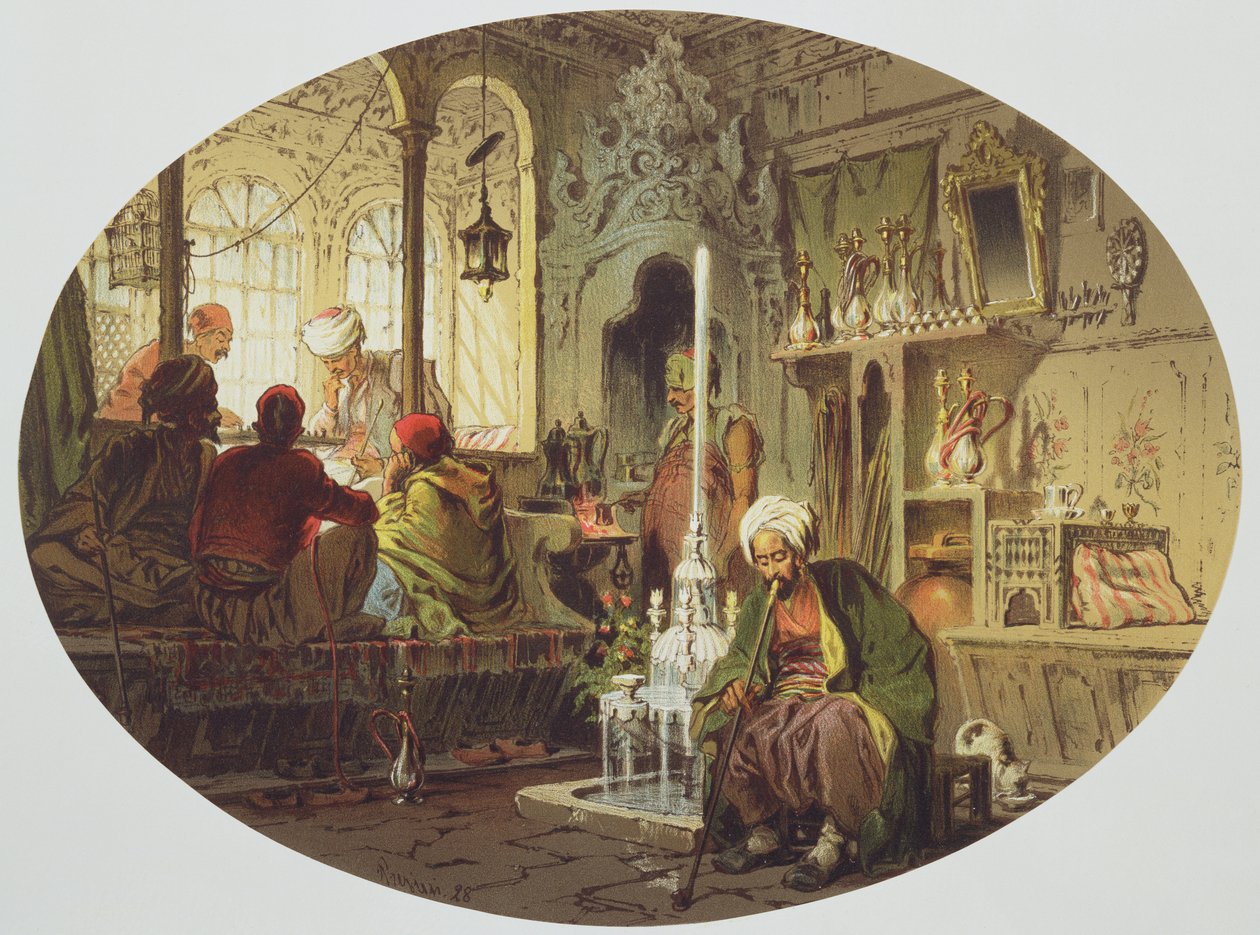 Osmanska kaffehuset, 1862 av Amadeo Preziosi