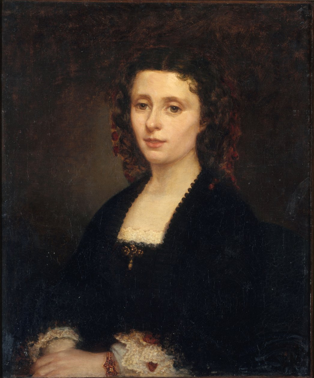 Porträtt av Athenais Mialaret 1826-1899, 1855. av Amandine Parrot