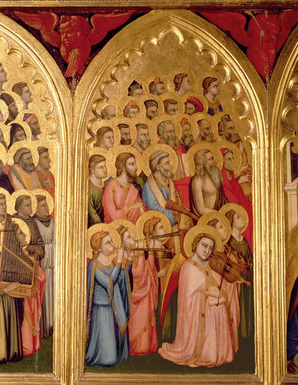 Änglar från Jungfruns kröningspolyptichon (längst till vänster) (se även 66540-66551) av Ambrogio Bondone Giotto