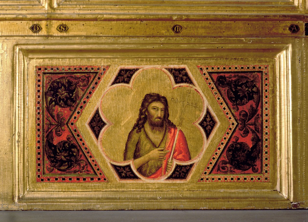 Johannes Döparen, från Jungfruns kröning polyptyk (predella i mitten till vänster) (se även 66540-66551) av Ambrogio Bondone Giotto