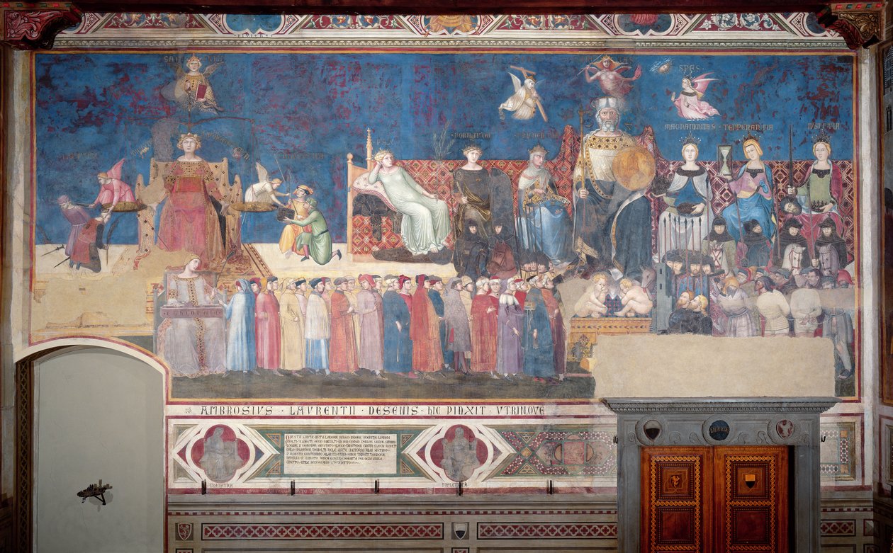 Allegorin om god förvaltning, 1338-40 av Ambrogio Lorenzetti