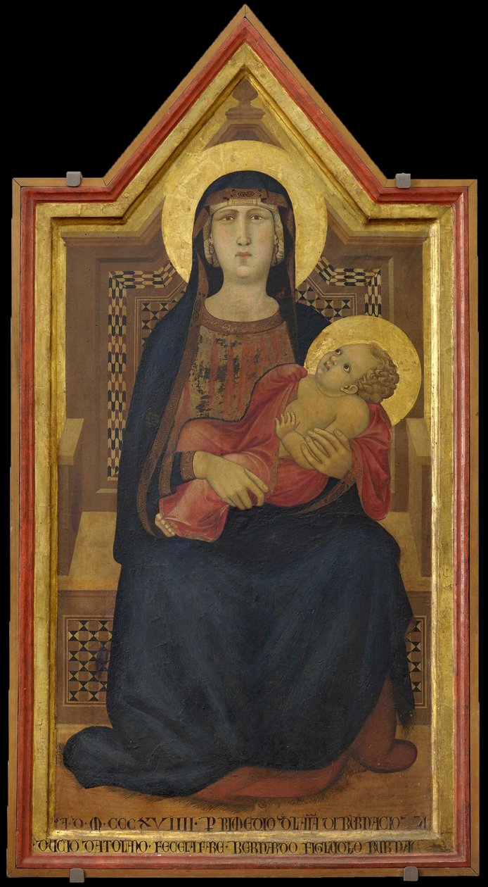Jungfrun och barnet tronade, 1319. av Ambrogio Lorenzetti