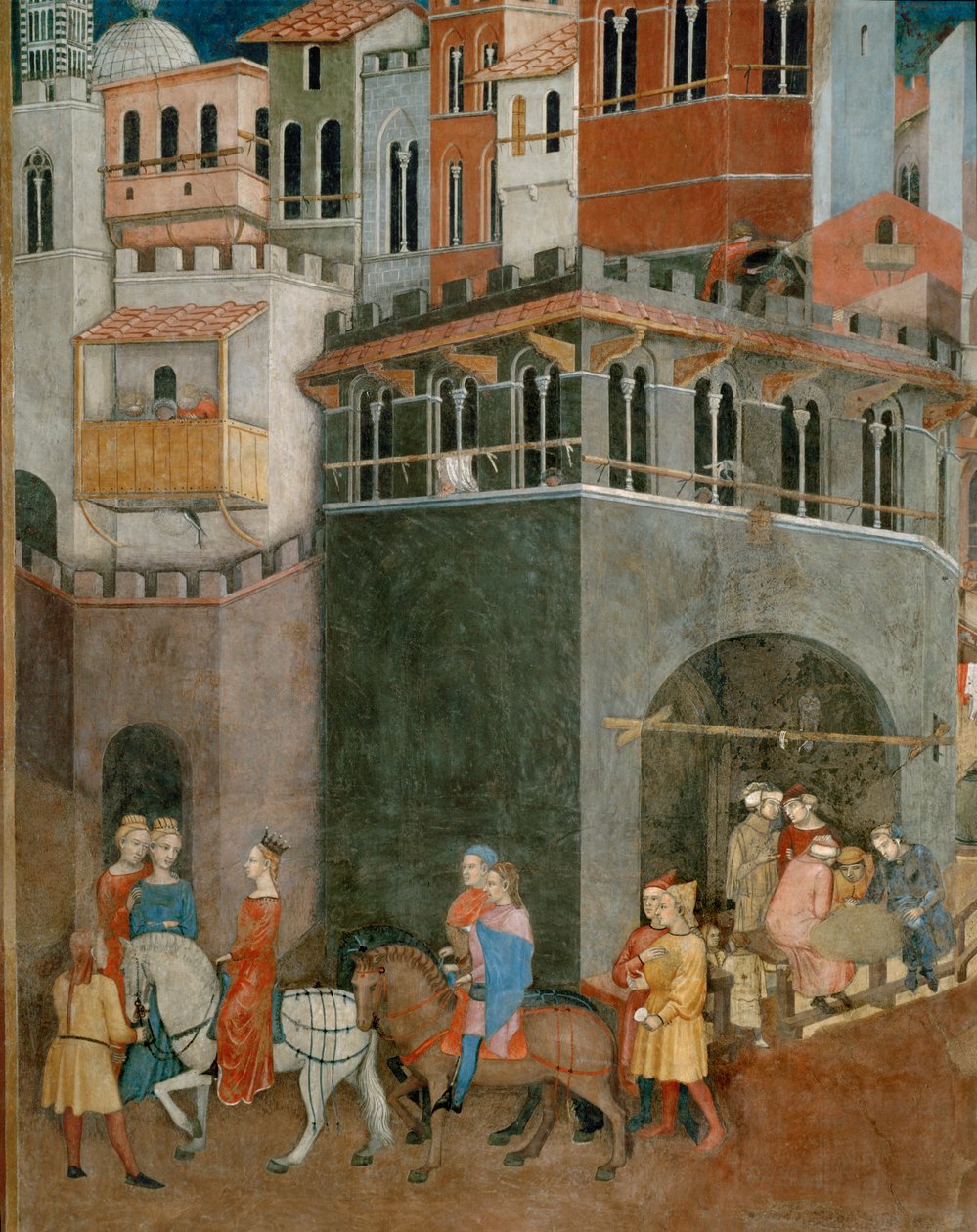 En god regerings välsignelser (fresco) av Ambrogio Lorenzetti