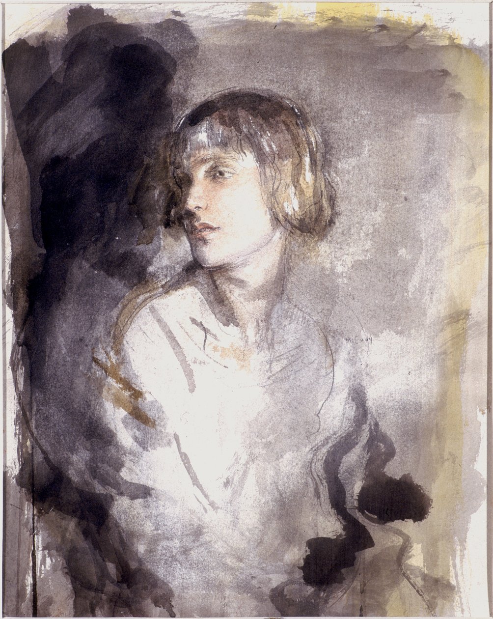 Zita Jungman (wc på vävt papper) av Ambrose McEvoy