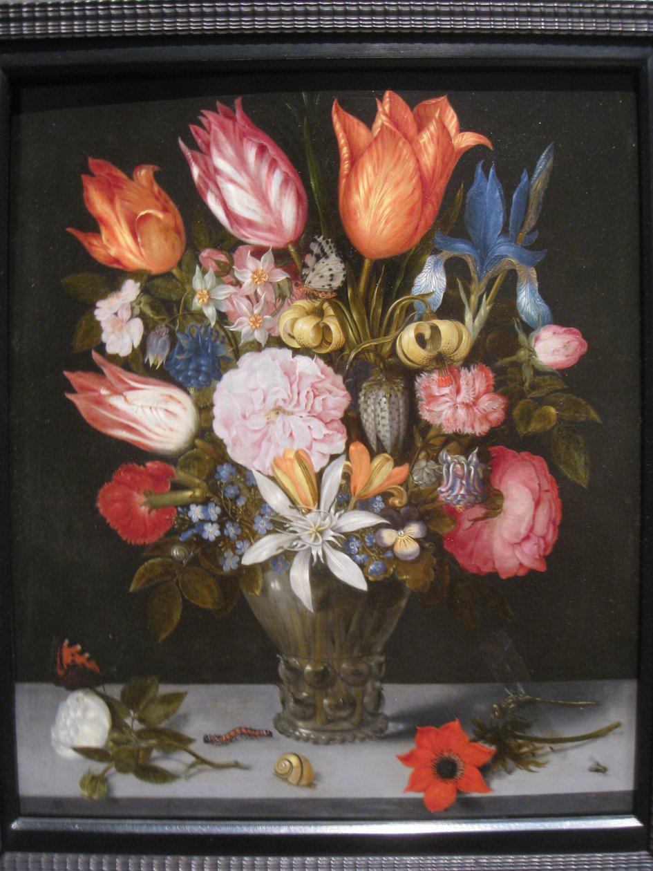 Blommor i ett glas av Ambrosius Bosschaert