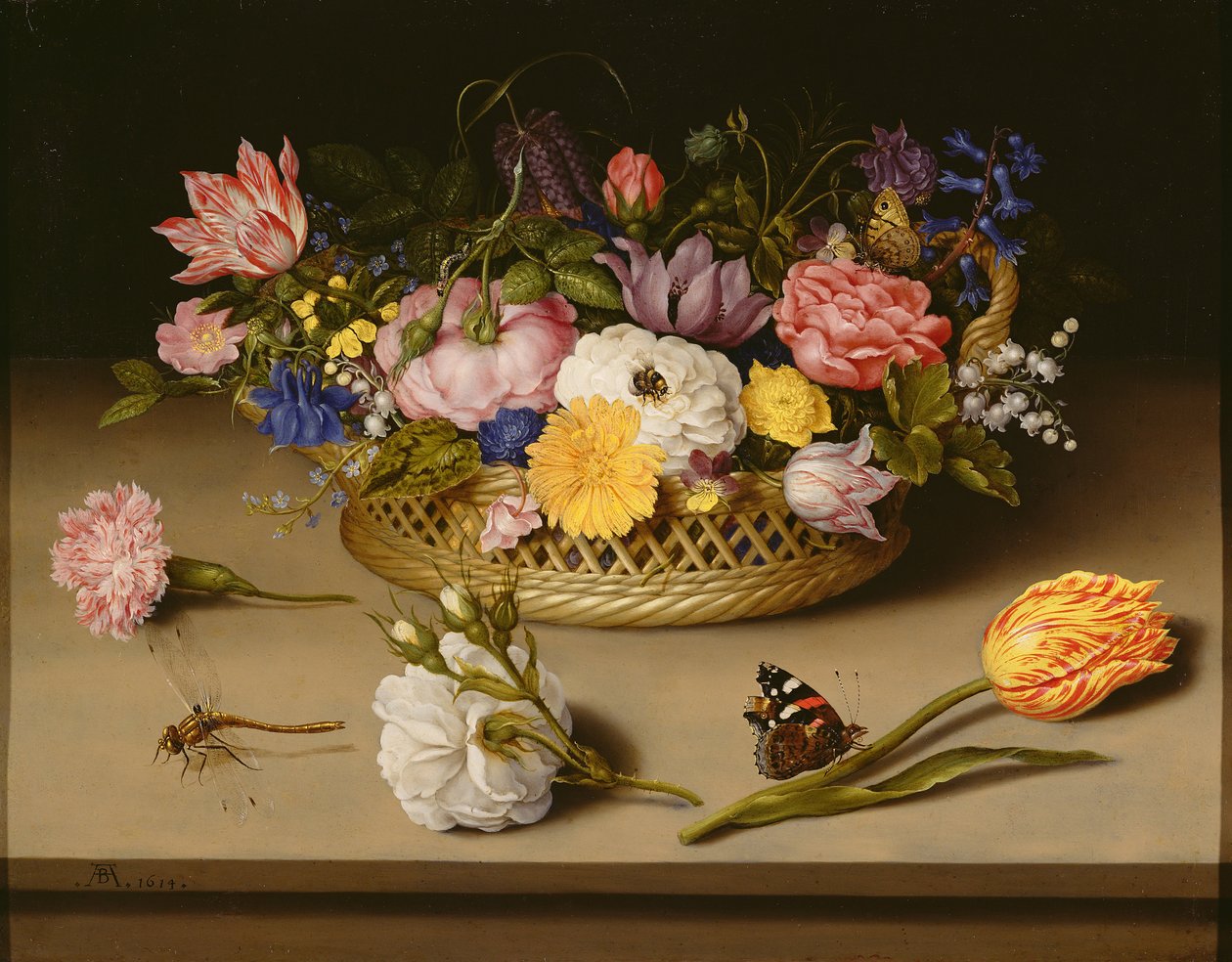 Stilleben med blommor, 1614 av Ambrosius Bosschaert the Elder