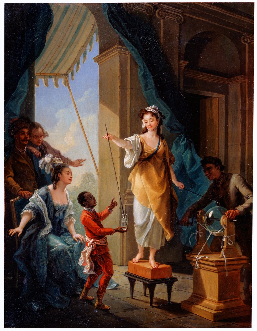 Elektriskt experiment, 1777 av Charles Amedee Philippe van Loo