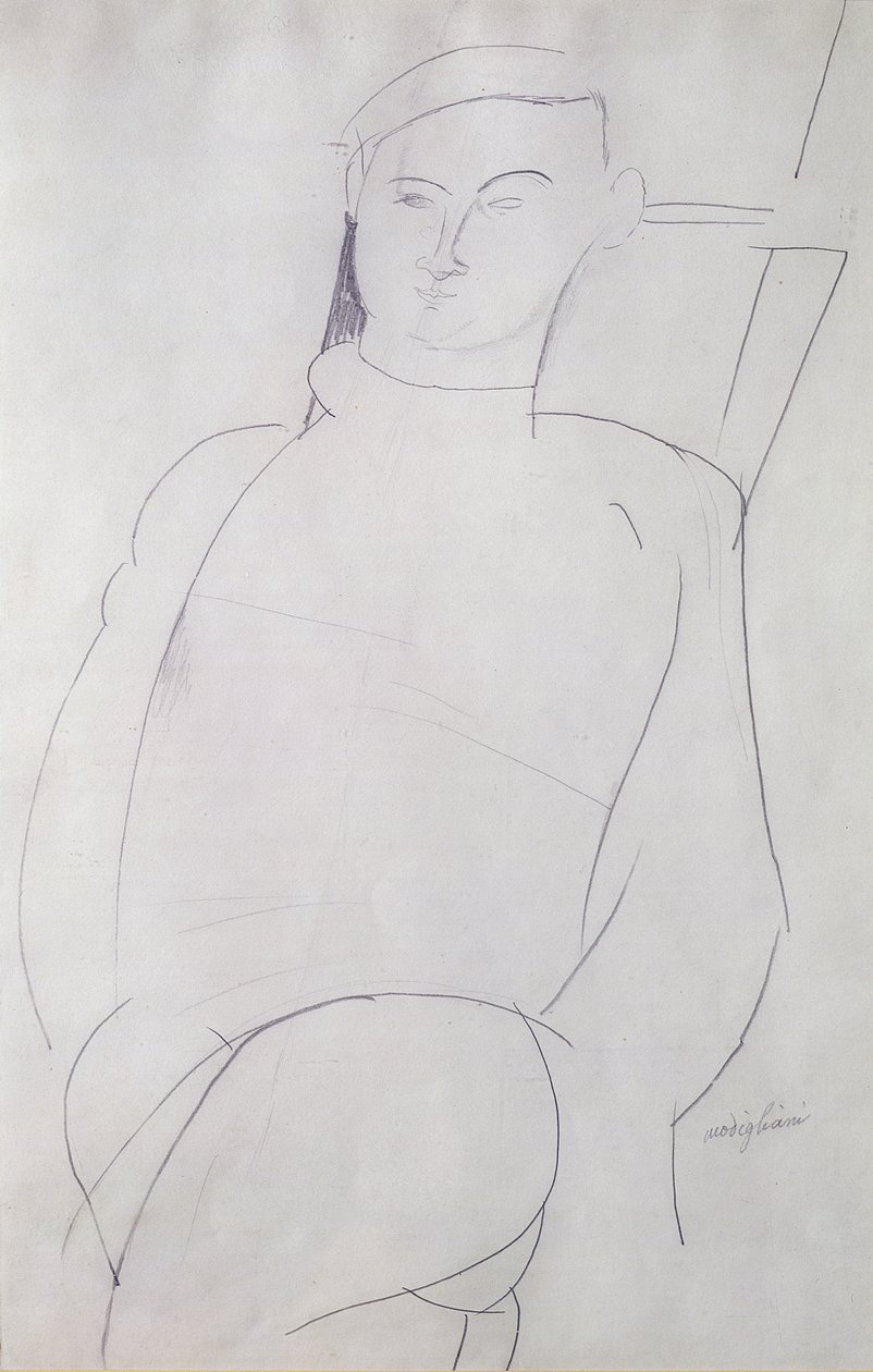 Jacques Lipchitz (1891-1973) c.1917 swed av Amedeo Modigliani