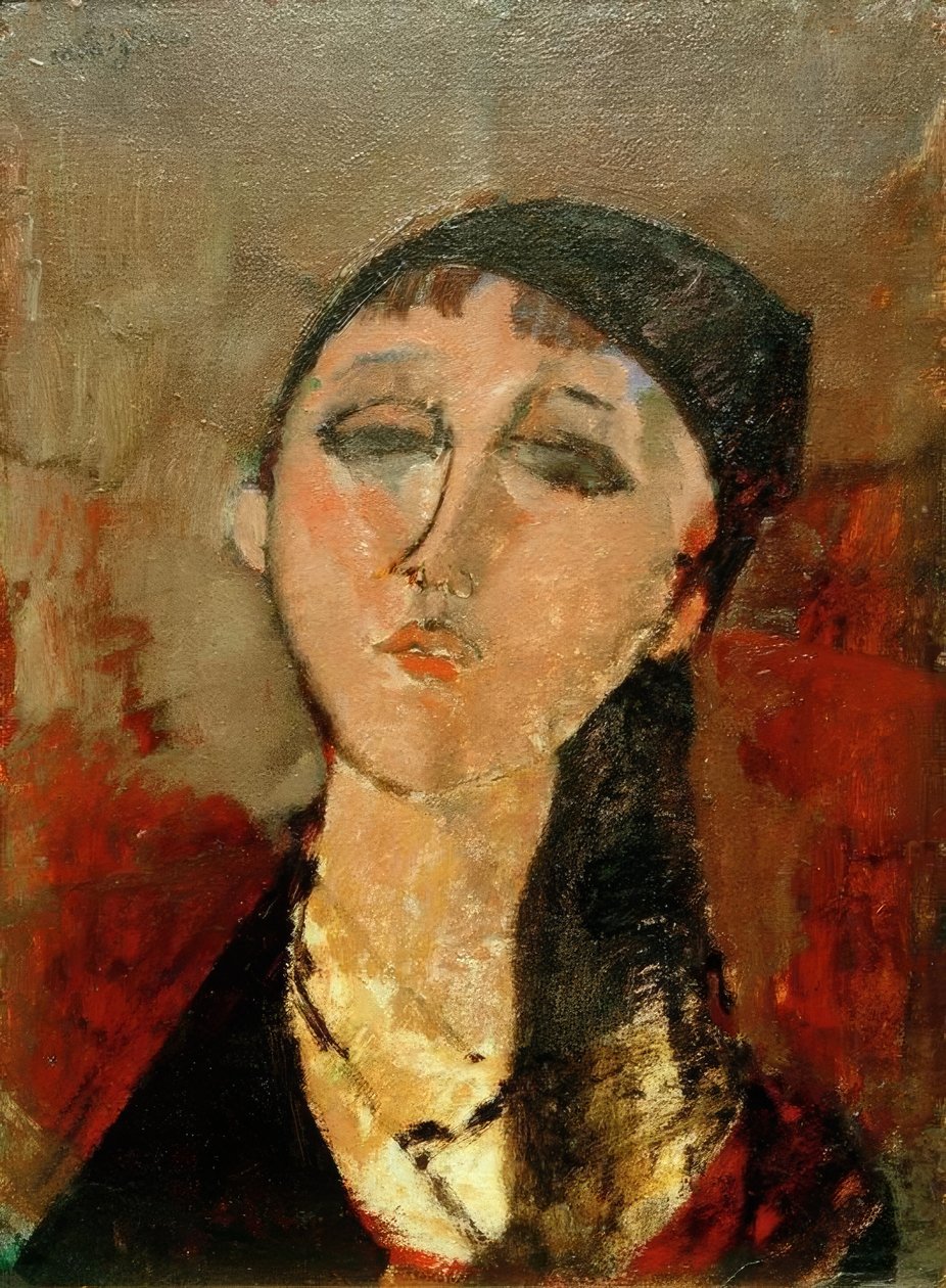 Huvudet på en tjej (Louise) av Amedeo Modigliani