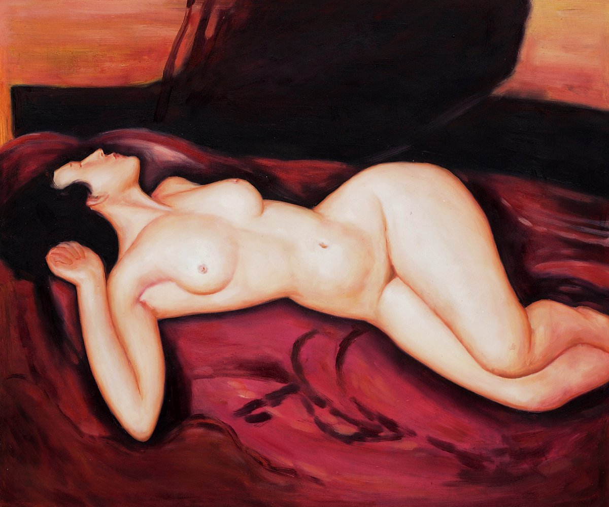 Nude Lying on the Back av Amedeo Modigliani