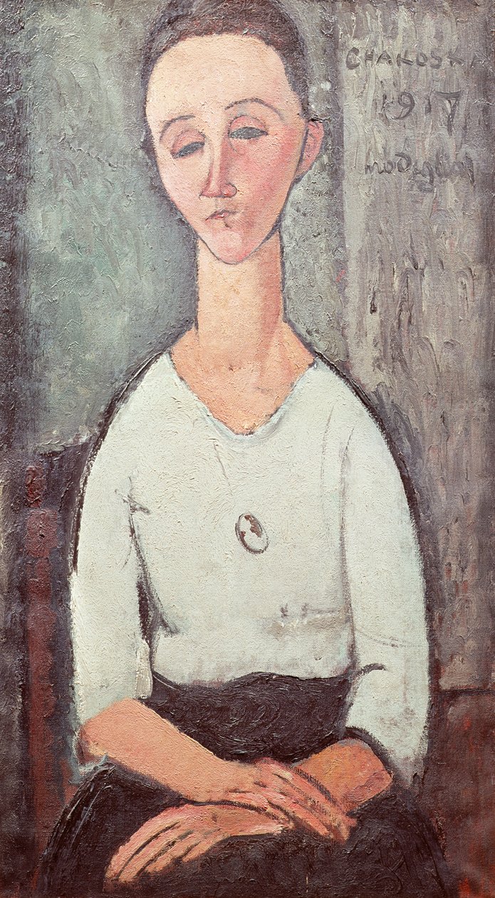 Porträtt av Madame Chakowska, 1917 av Amedeo Modigliani