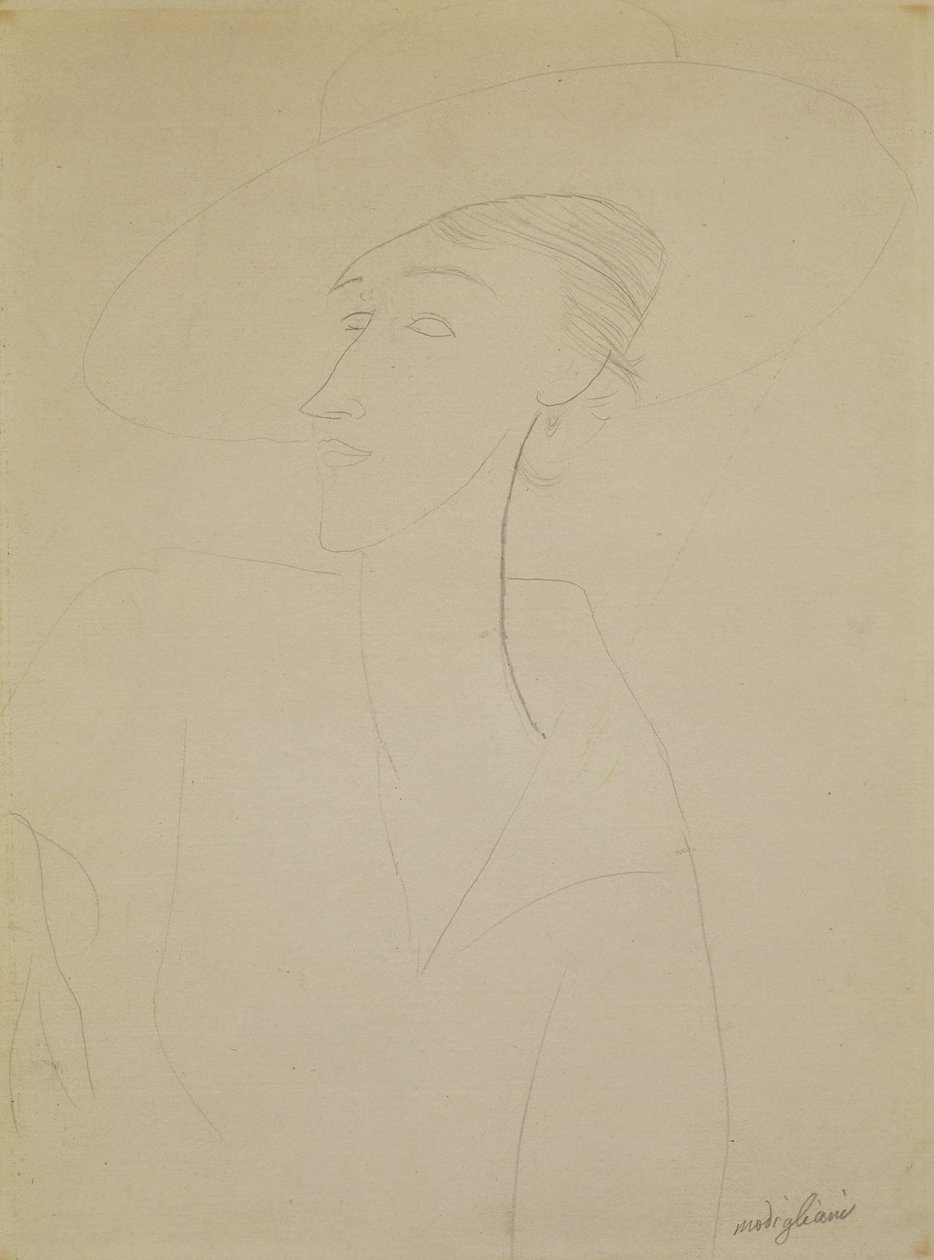 Untitled (Portrait of Madame Zborowska) av Amedeo Modigliani