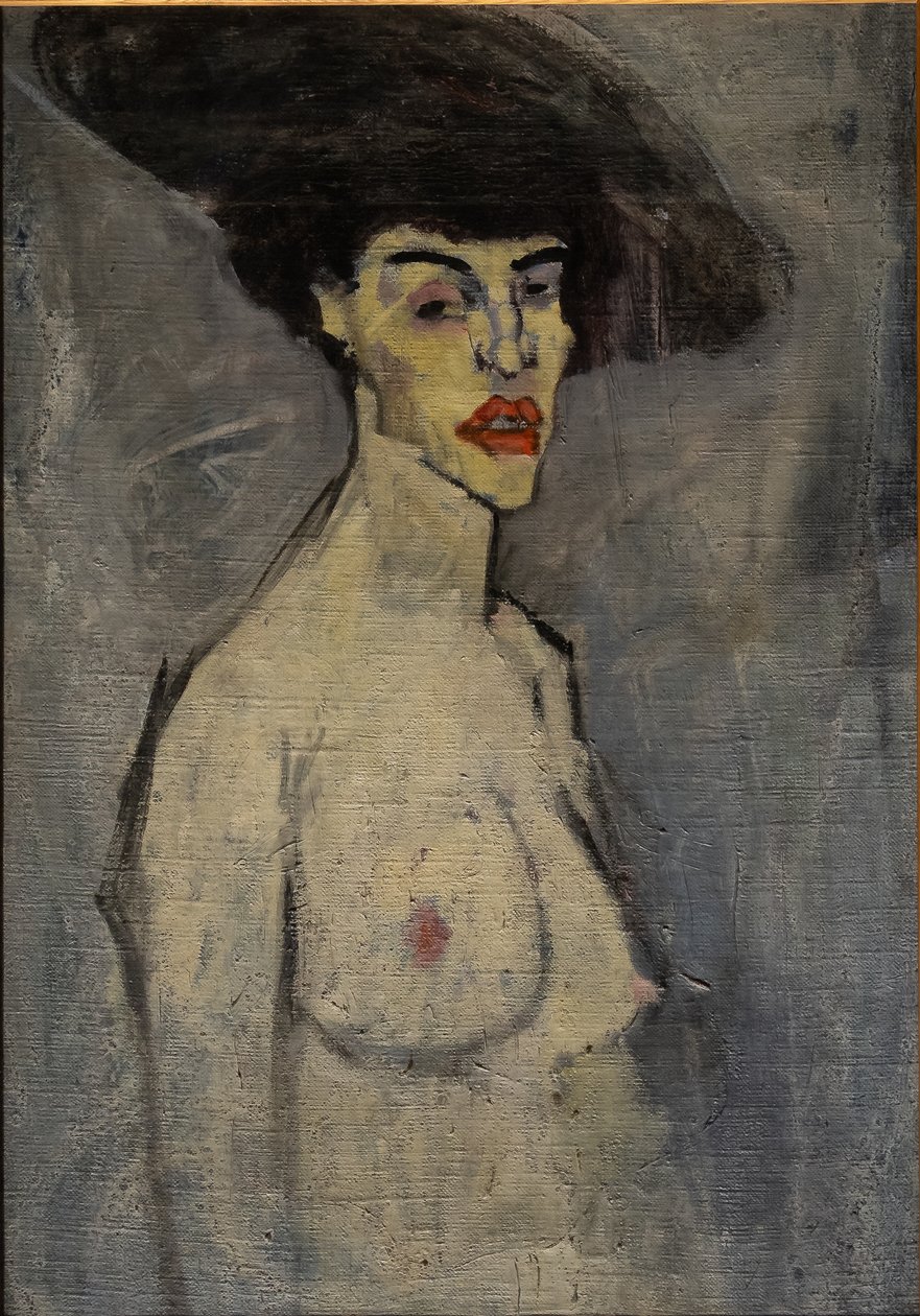 Naken med hatt av Amedeo Modigliani