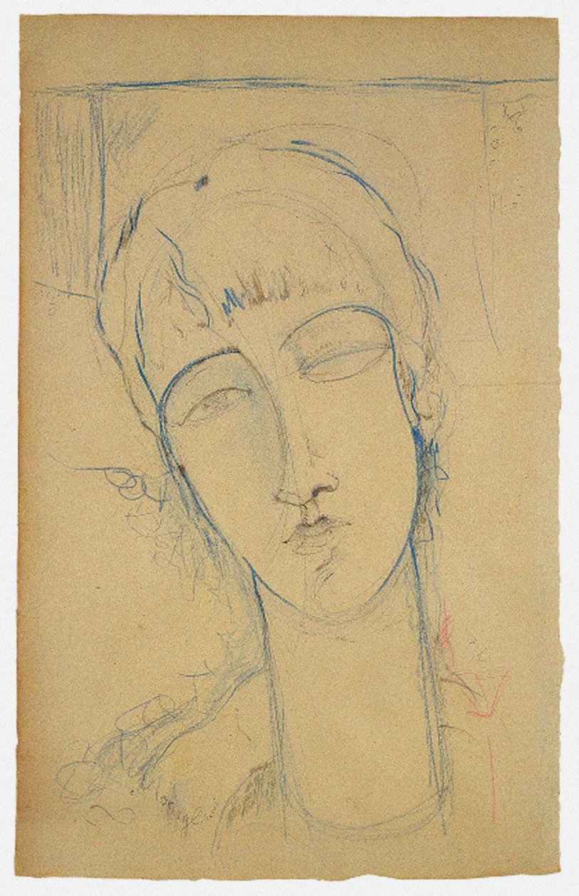 Anna Akhmatova Porträtt av en röd kvinna, 1915 av Amedeo Modigliani