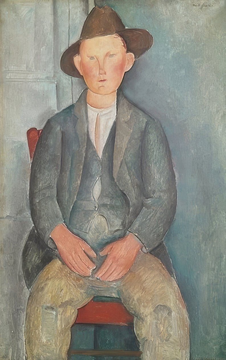 Den lille bonden. Omkring 1918 av Amedeo Modigliani