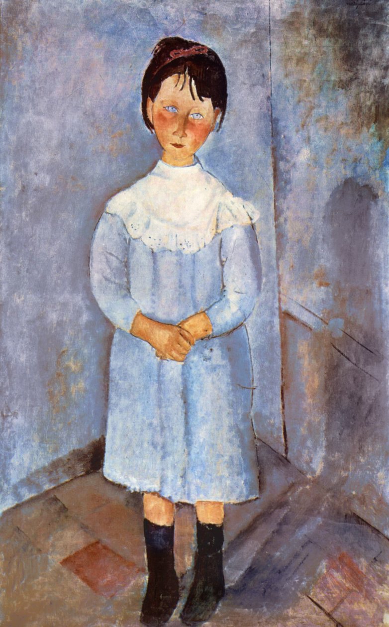 Flicka i blått, 1918 av Amedeo Modigliani