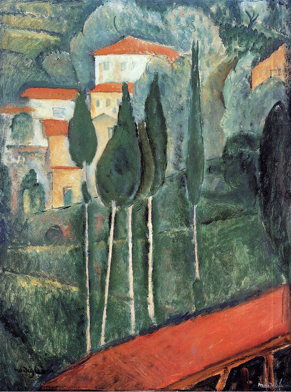 Landskap, södra Frankrike av Amedeo Modigliani