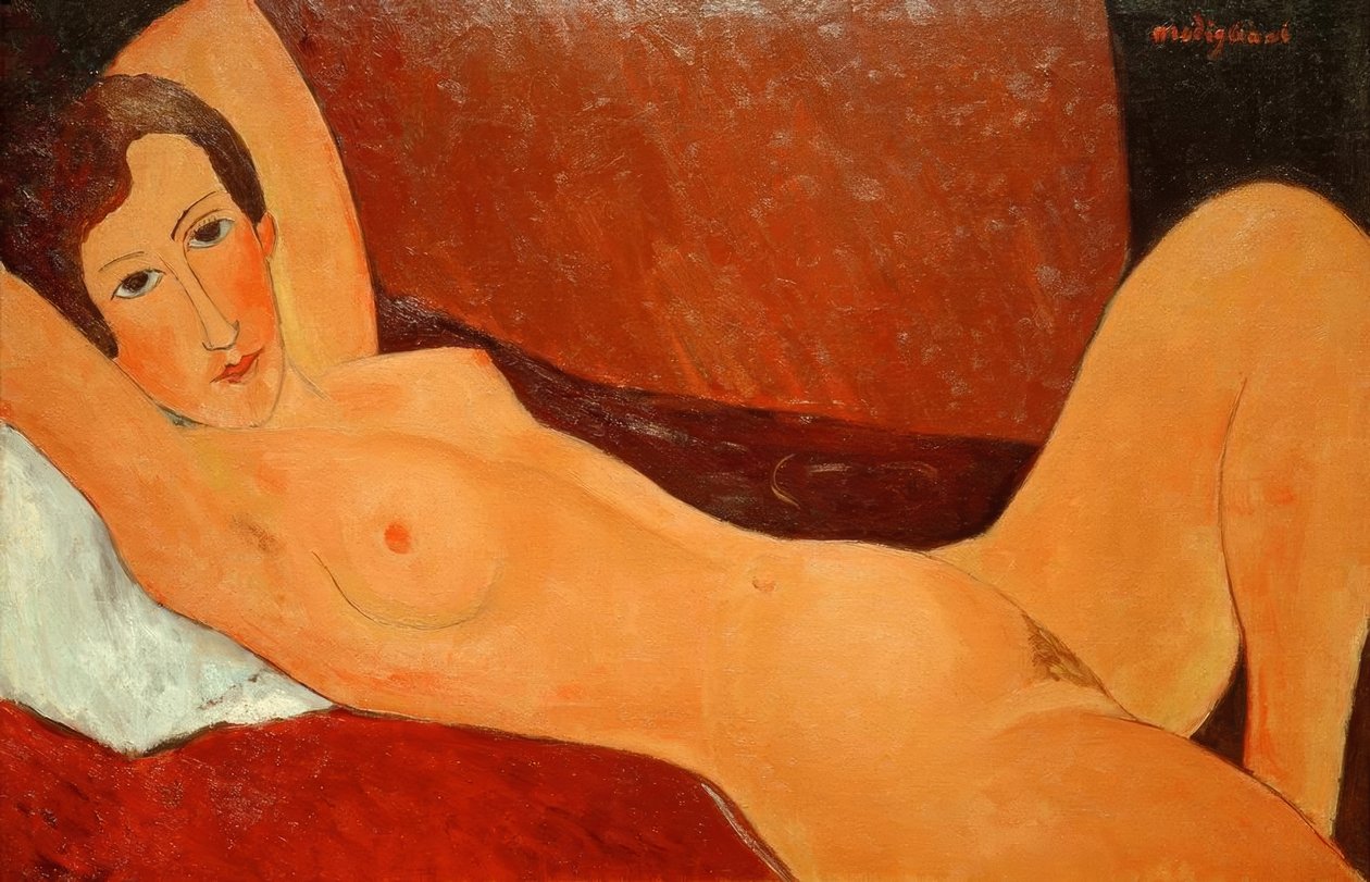 Liggande naken (Celine Howard) av Amedeo Modigliani