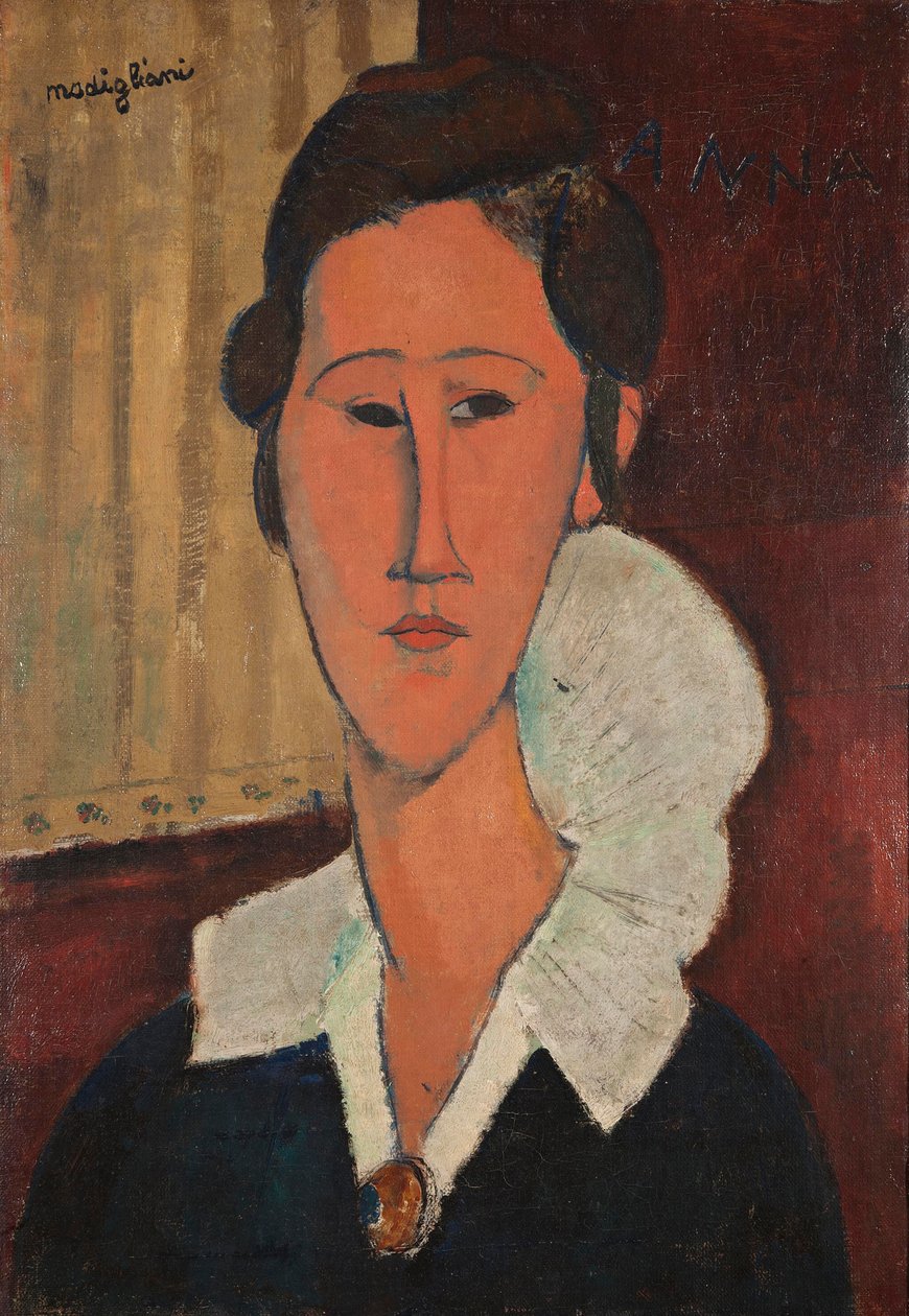 Porträtt av Anna Zborowska, 1917. av Amedeo Modigliani