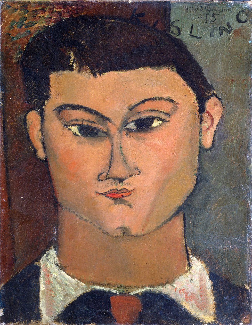 Porträtt av målaren Miose Kisling av Amedeo Modigliani