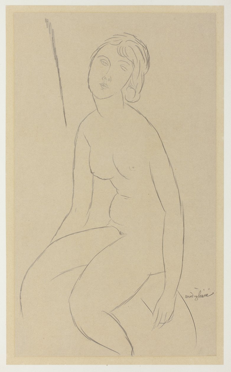 Sittande naken av Amedeo Modigliani