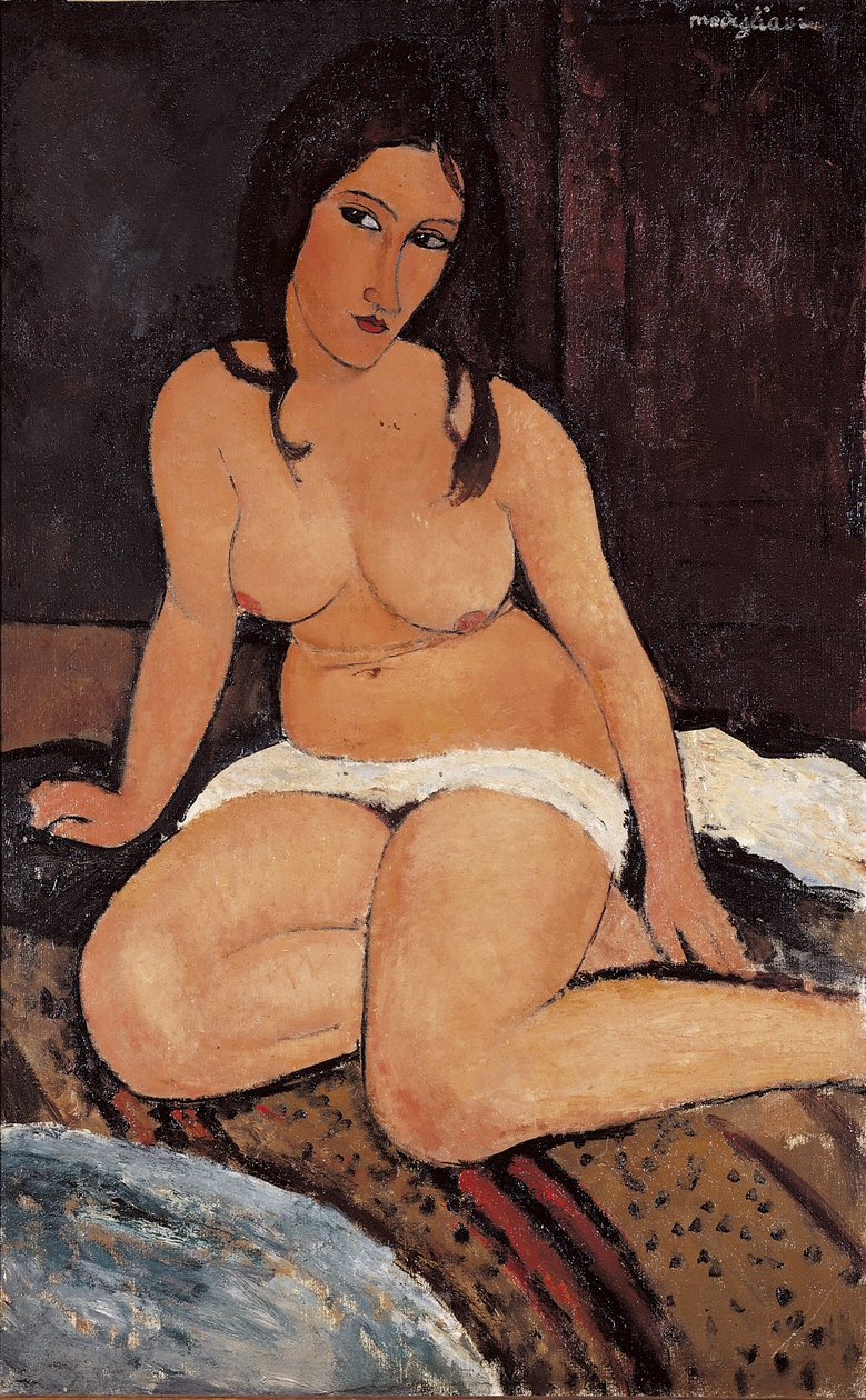 Sittande naken, 1917 av Amedeo Modigliani