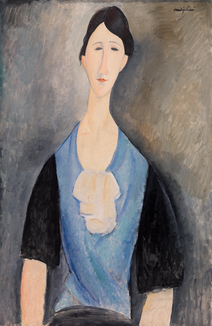 Kvinna i blått av Amedeo Modigliani