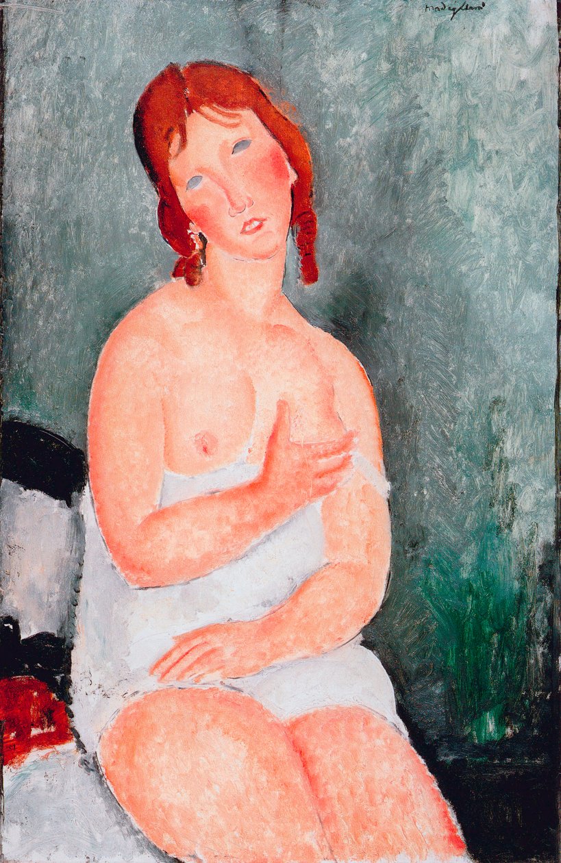 Ung kvinna i skjorta, 1818 av Amedeo Modigliani