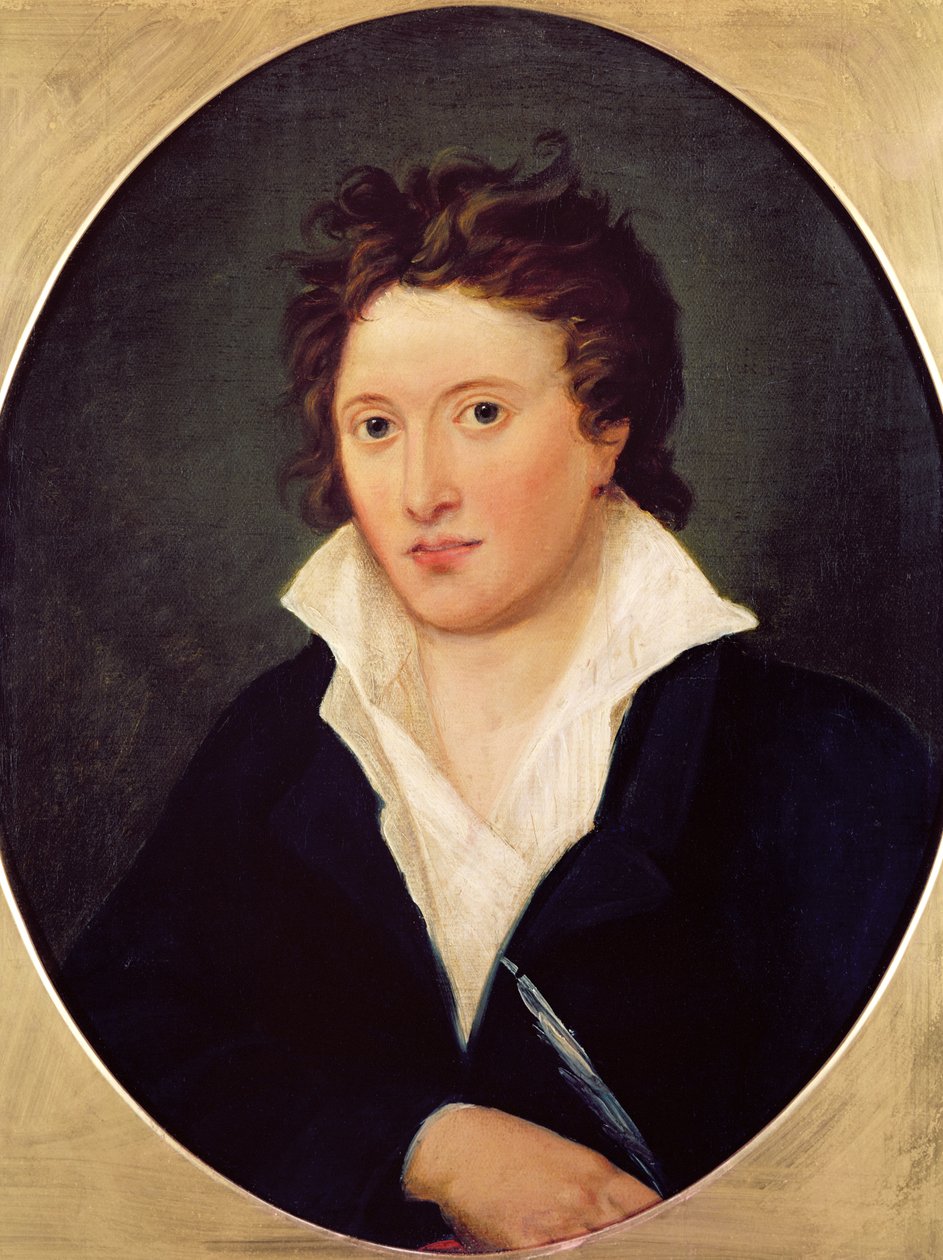 Porträtt av Percy Bysshe Shelley, 1819 av Amelia Curran